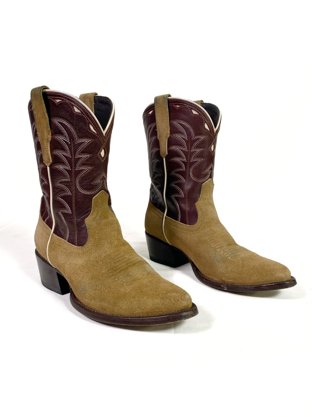 Tecovas The Jolene Western Suede Boot Almond Wine